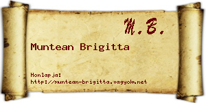 Muntean Brigitta névjegykártya